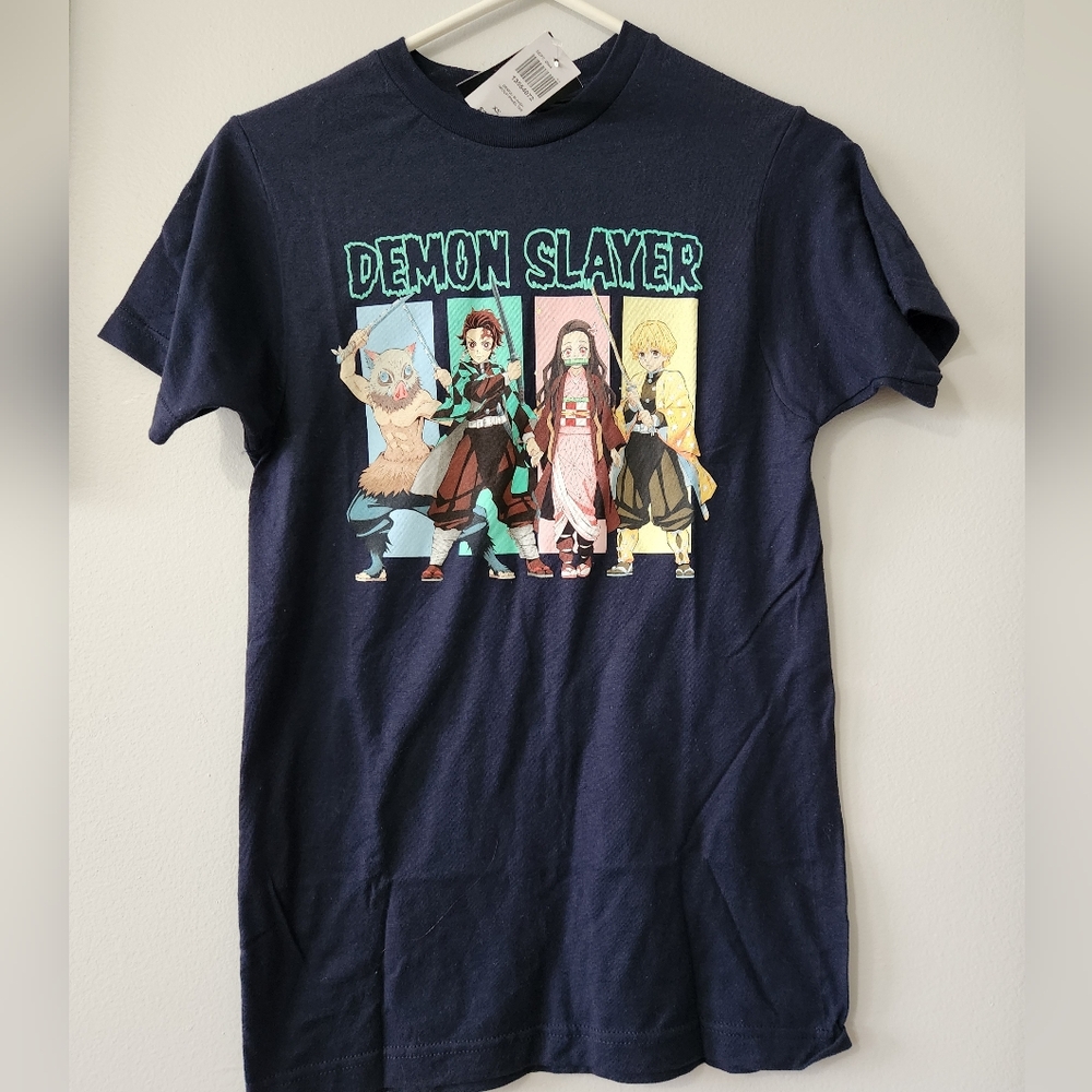 4 for $40 Demon Slayer Kimetsu No Yaiba Graphic Black T-Shirt (Size XS)